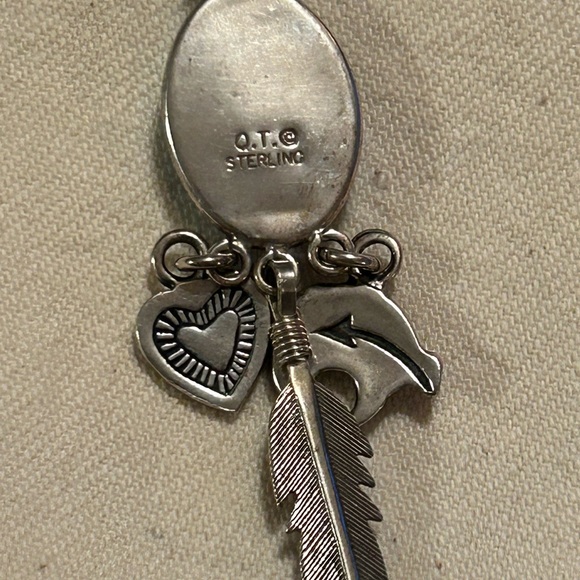 Sterling Silver & Turquoise Liquid Necklace - Picture 7 of 7